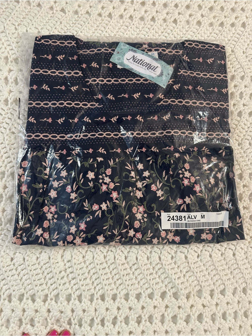 National NWT Cotton Floral Midi Dress M Cottagecore Teacher Prairie GrandmaChic